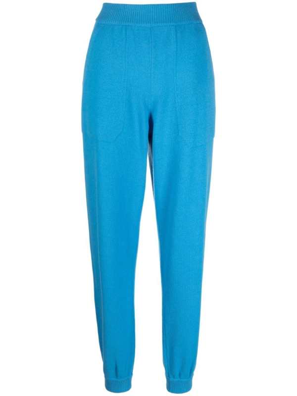 elasticated-waistband tapered track pants