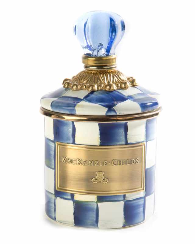 Royal Check Mini Enamel Canister