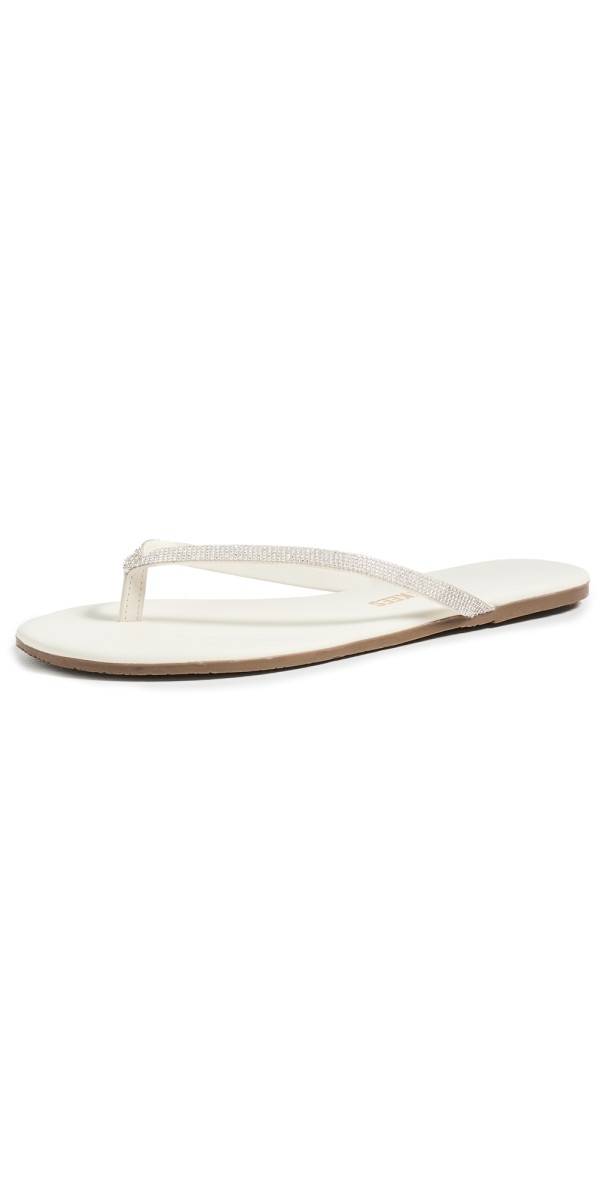 TKEES Infinity Lily Flip Flops Cream