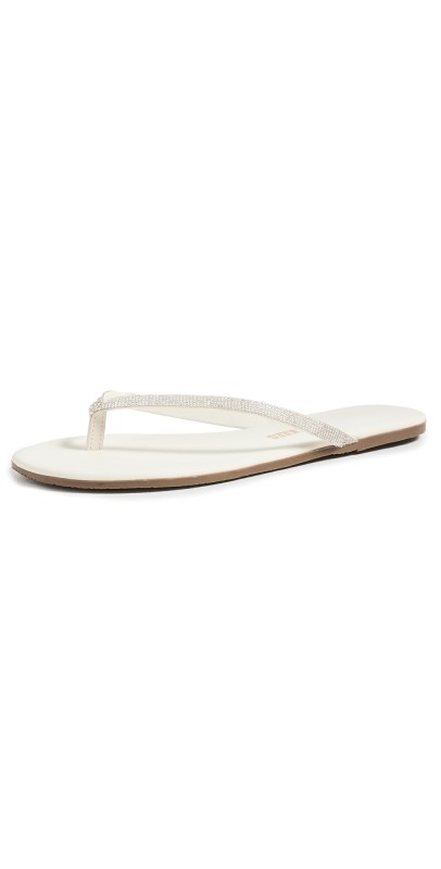 TKEES Infinity Lily Flip Flops Cream