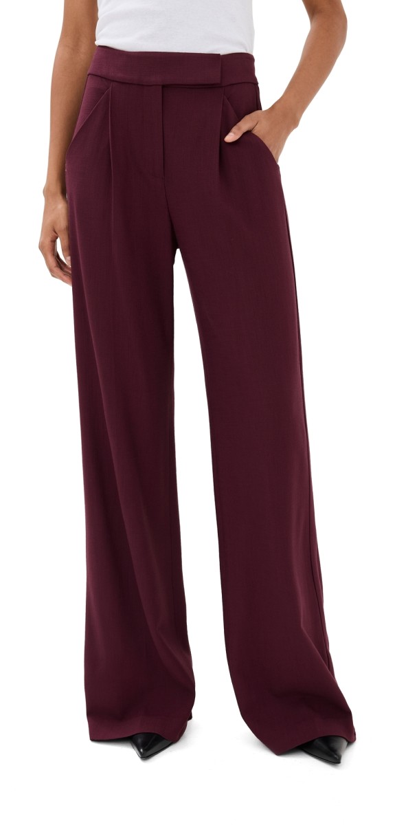 Veronica Beard Marbeau Pants Port