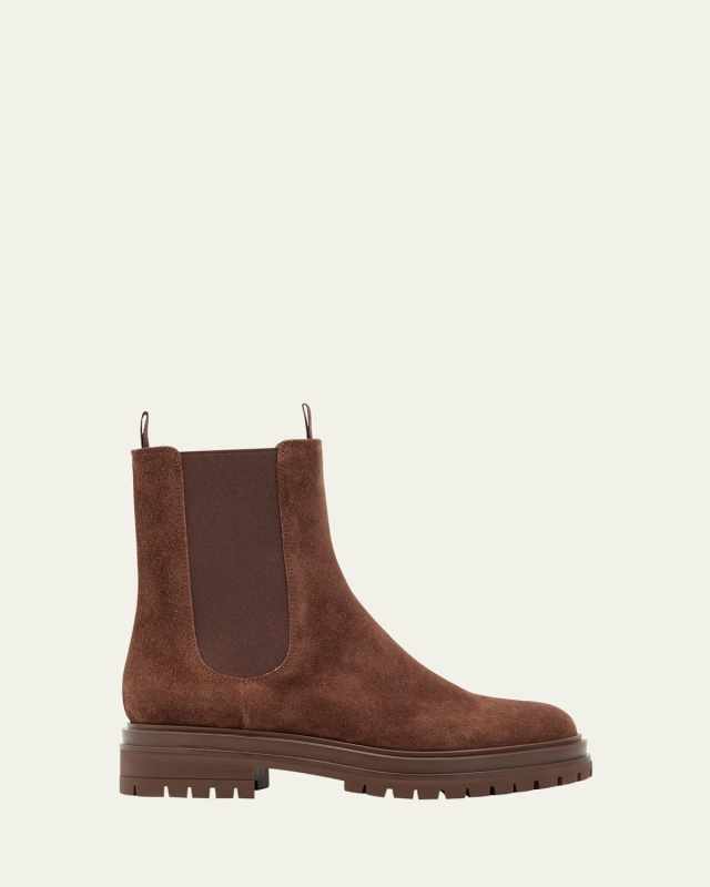 Chester Suede Lug-Sole Chelsea Ankle Boots