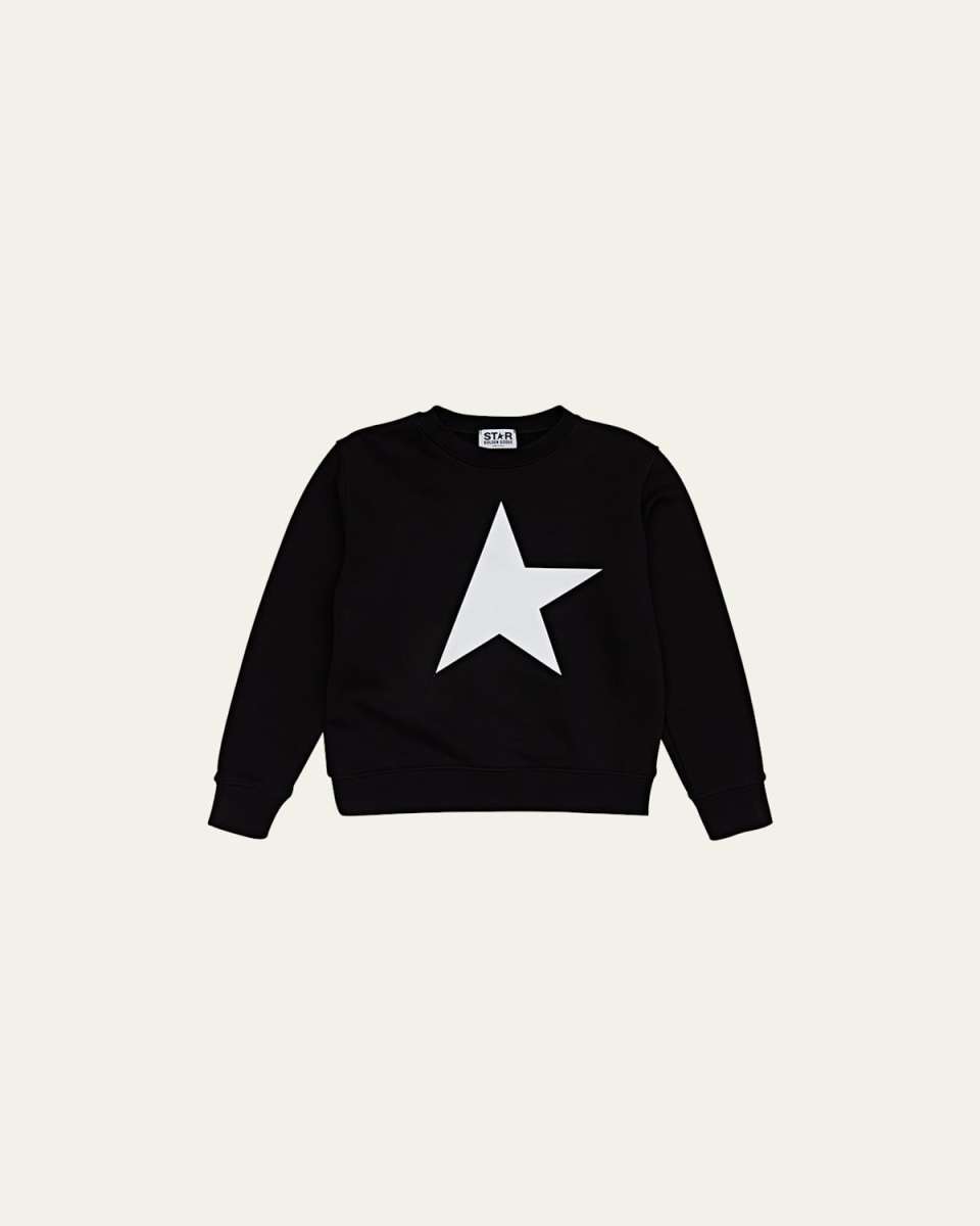 Boy's Crewneck Star Sweatshirt, Size 4-10