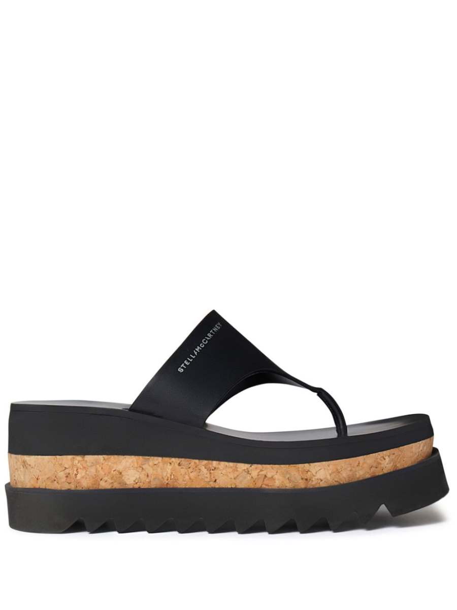 Sneak-Elyse logo-print platform sandals