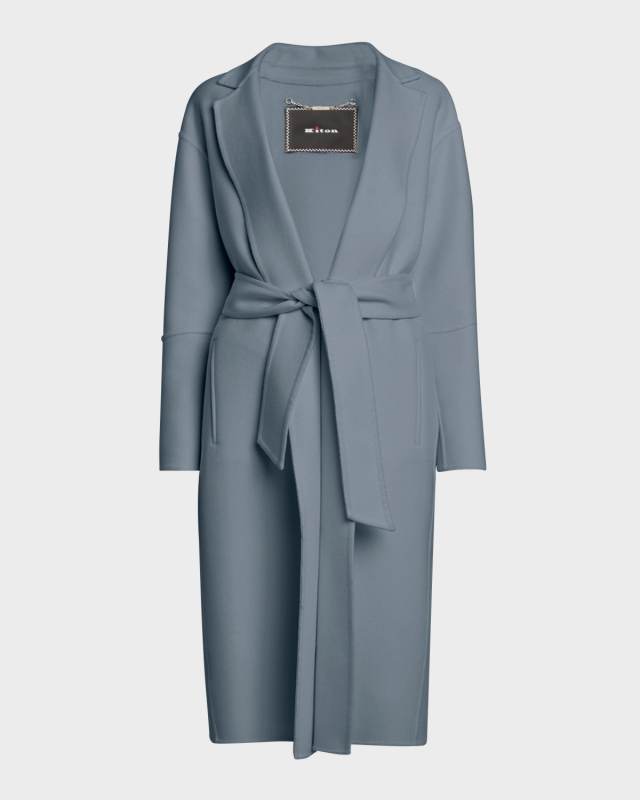 Double-Face Cashmere Wrap Coat