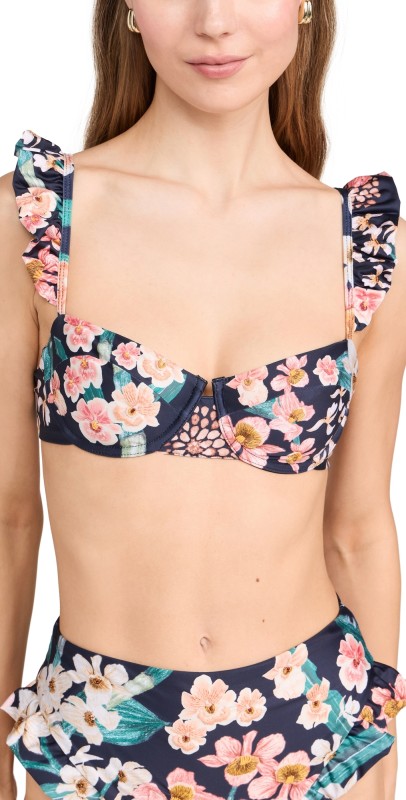 Agua by Agua Bendita Kiwi Danza Bikini Top Multicolor