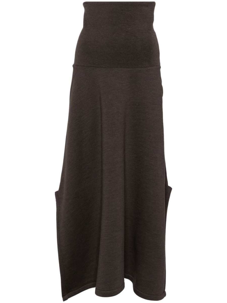 high-rise A-line skirt