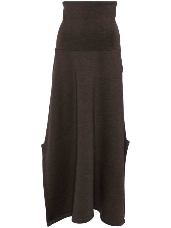 high-rise A-line skirt