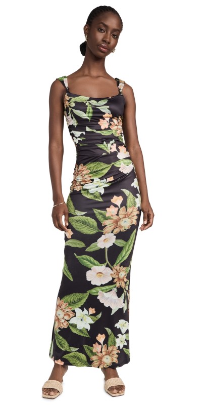 Runaway the Label Maiori Maxi Dress Black Floral