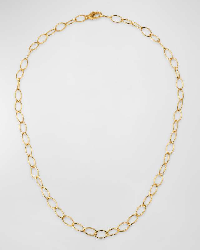 Golden Dreams 18K Yellow Gold Oval Link Necklace
