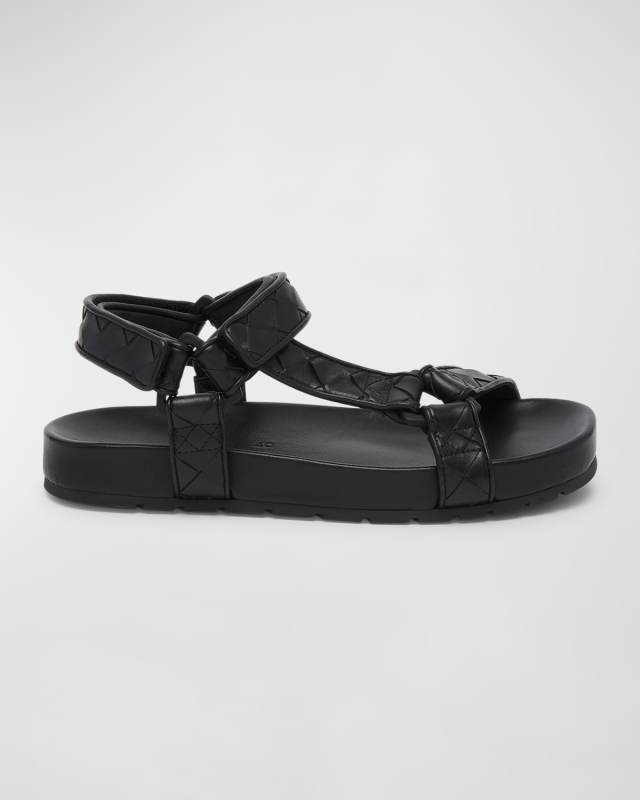 Trip Woven Leather Sporty Sandals