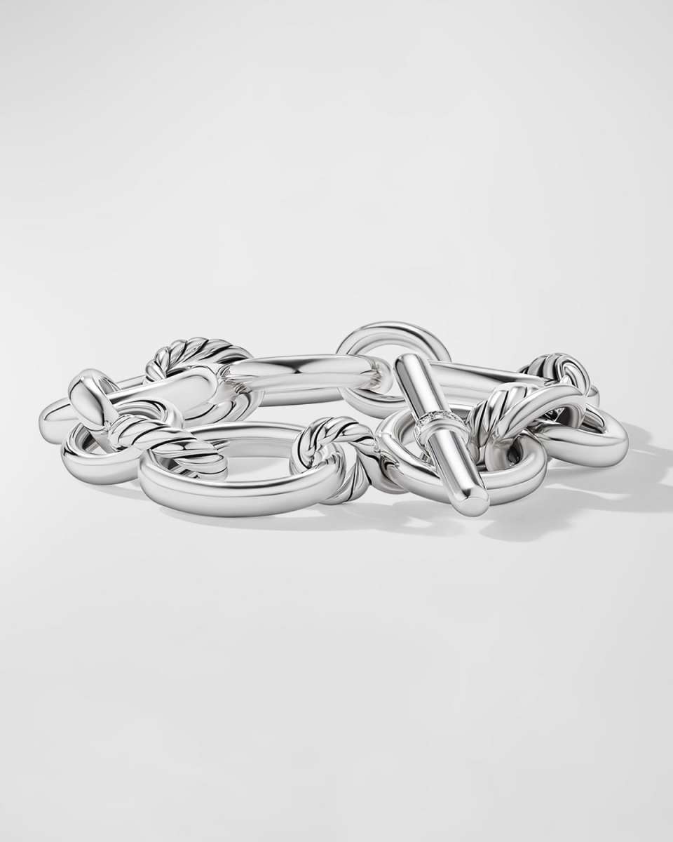 DY Mercer Bracelet with Diamonds in Silver, 25