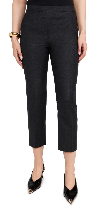 Theory Treeca Pull On Pants New Charcoal Melange