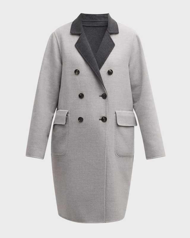 Reversible Double-Breasted Wool Coat