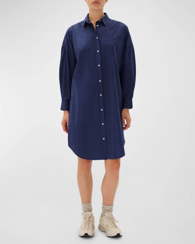 Chiara Mid-Length Classic Cotton Shirtdress
