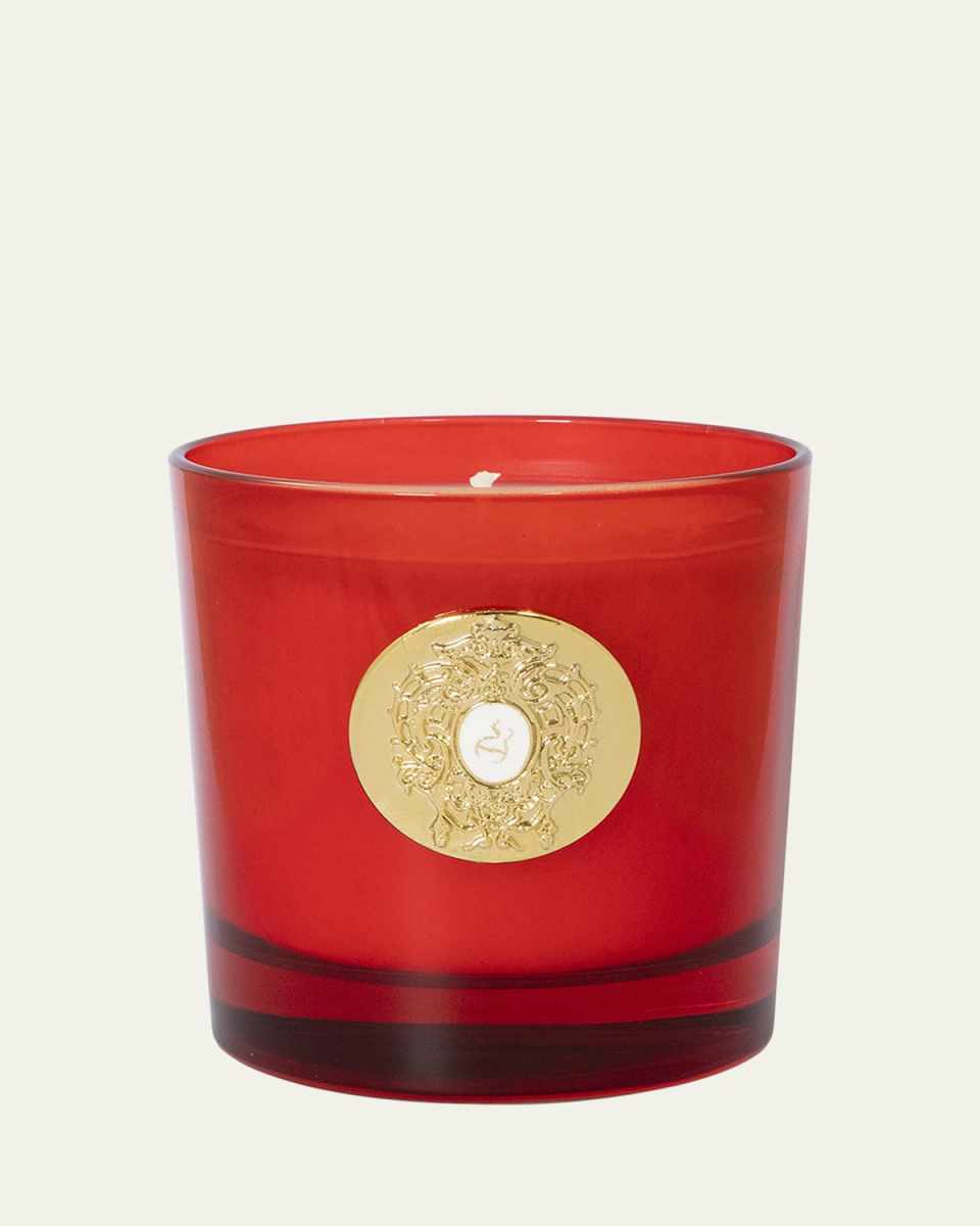 8.81 oz. Wirtanen Red Glass Candle