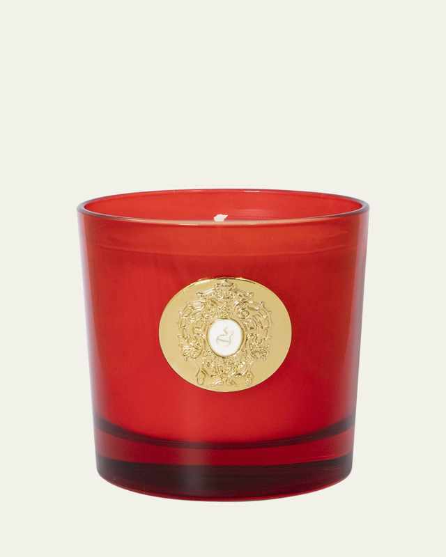 8.81 oz. Wirtanen Red Glass Candle