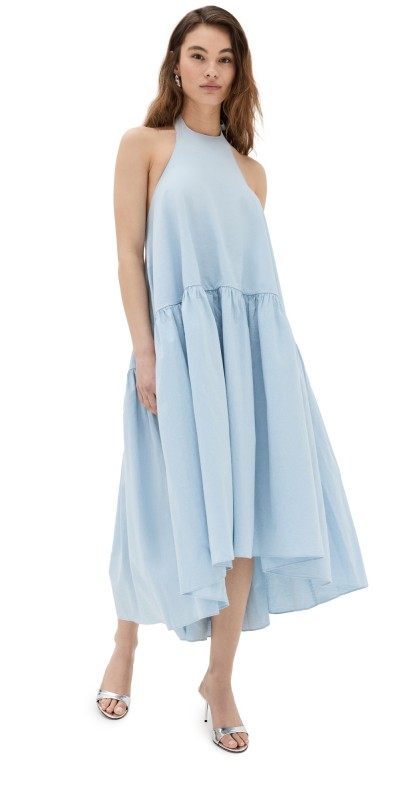 Azeeza Winston Midi Dress Light Denim