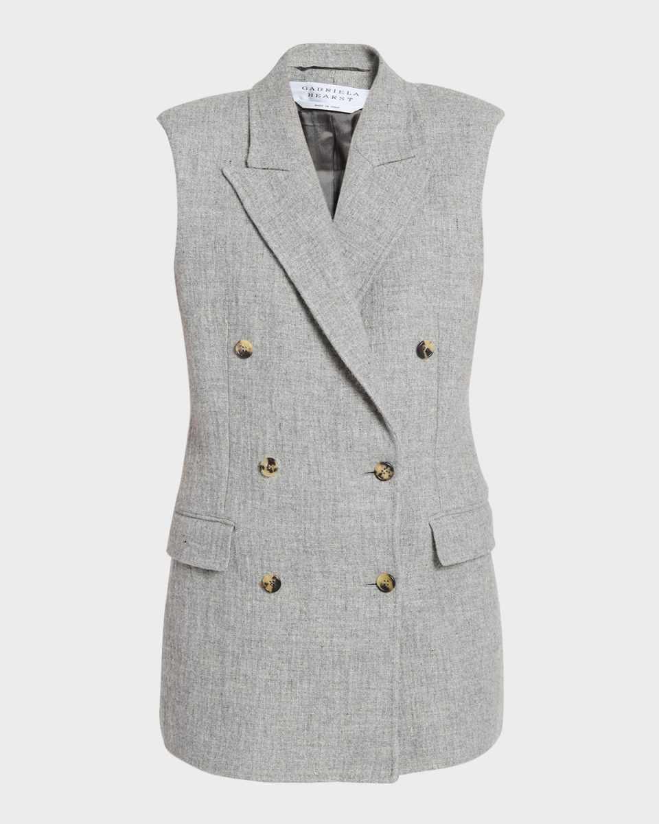 Mayte Cashmere-Blend Blazer Vest