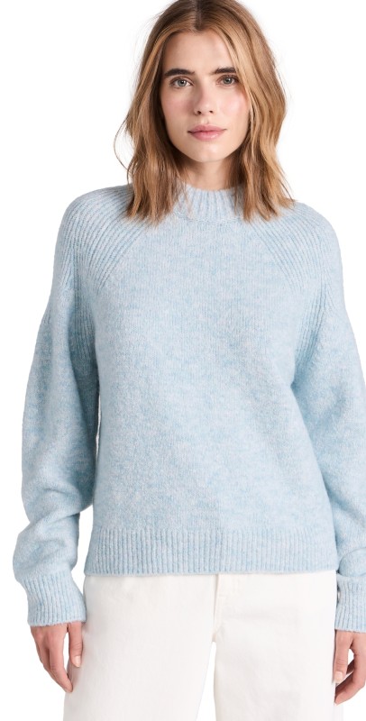 Closed Crew Neckong Sleeve Sweater Blue Water