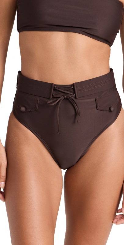 Shanihemer April Bikini Bottoms Chocolate Brown