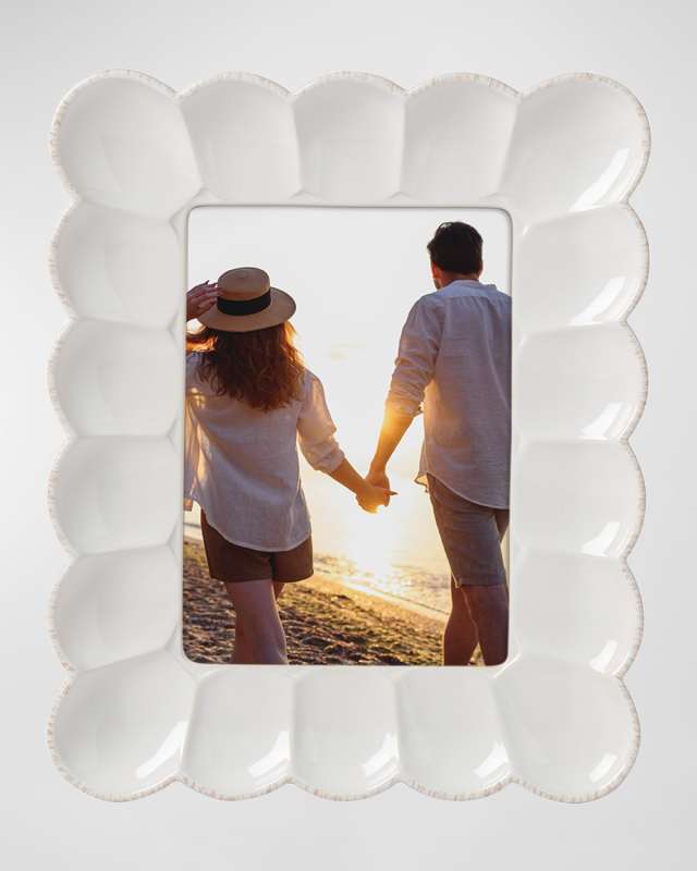 French Perle Scallop Frame, 5" x 7"