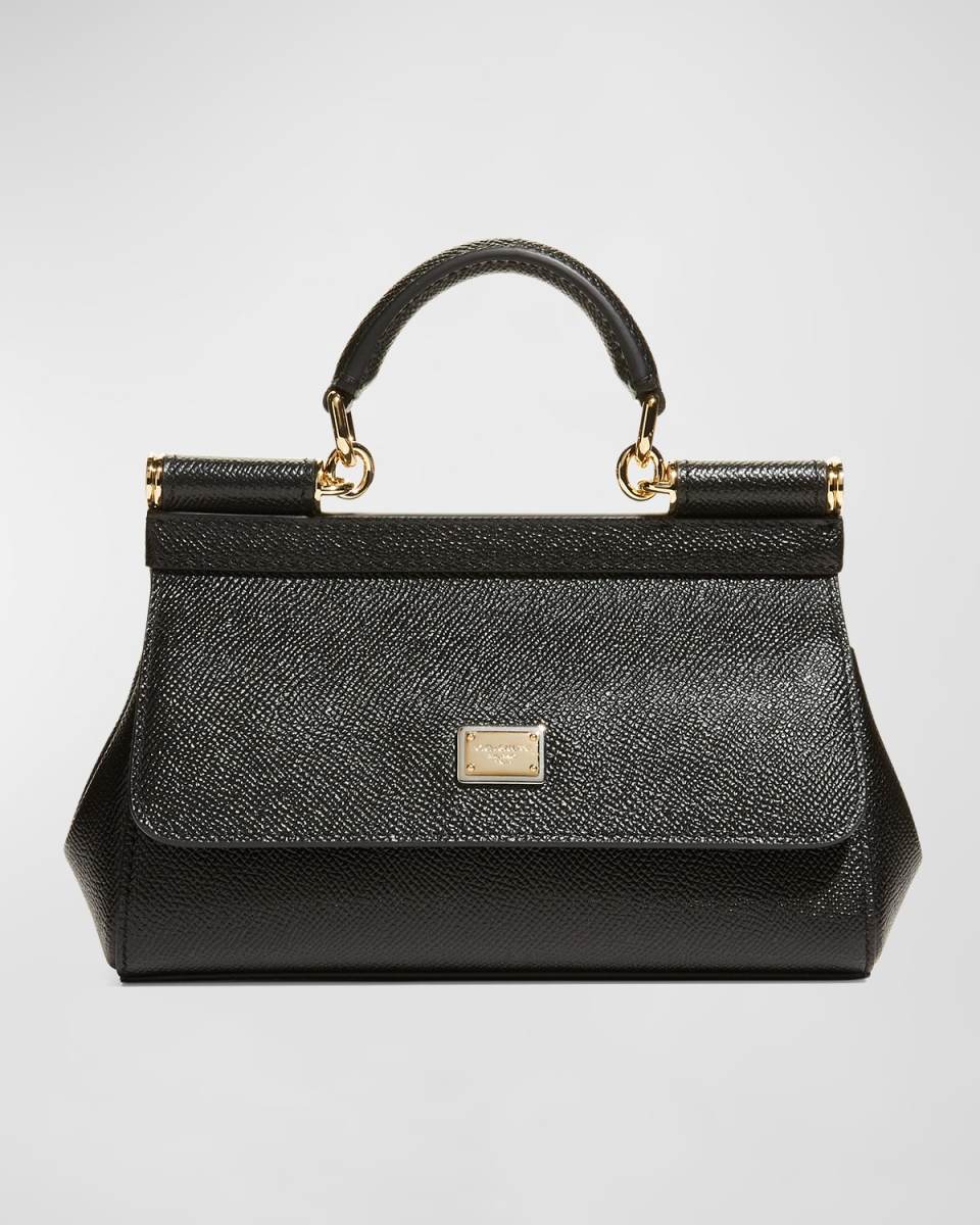 Sicily Small Leather Top-Handle Bag