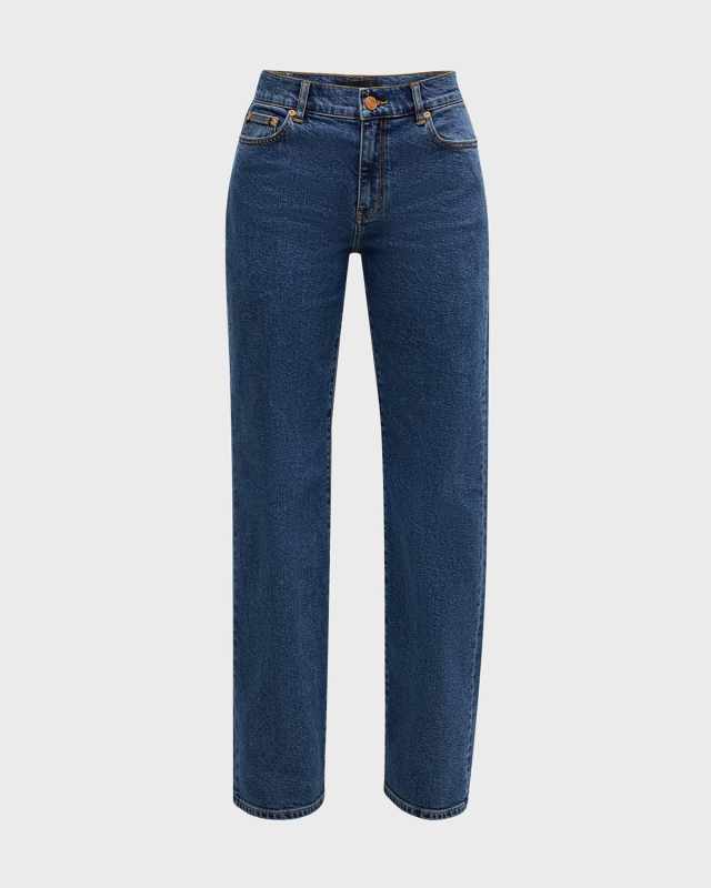 Slim Straight Cut-Out Jeans