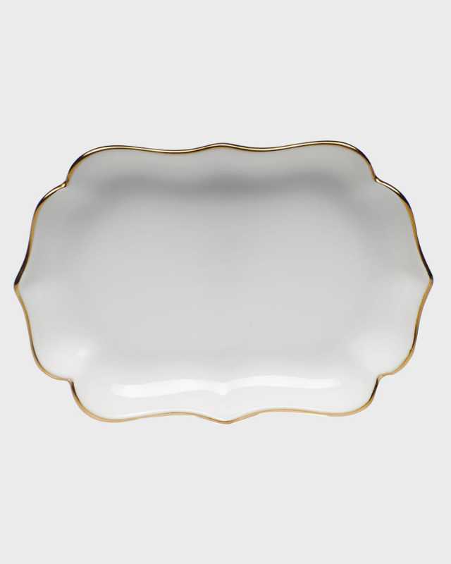 Golden Edge Mini Scalloped Tray