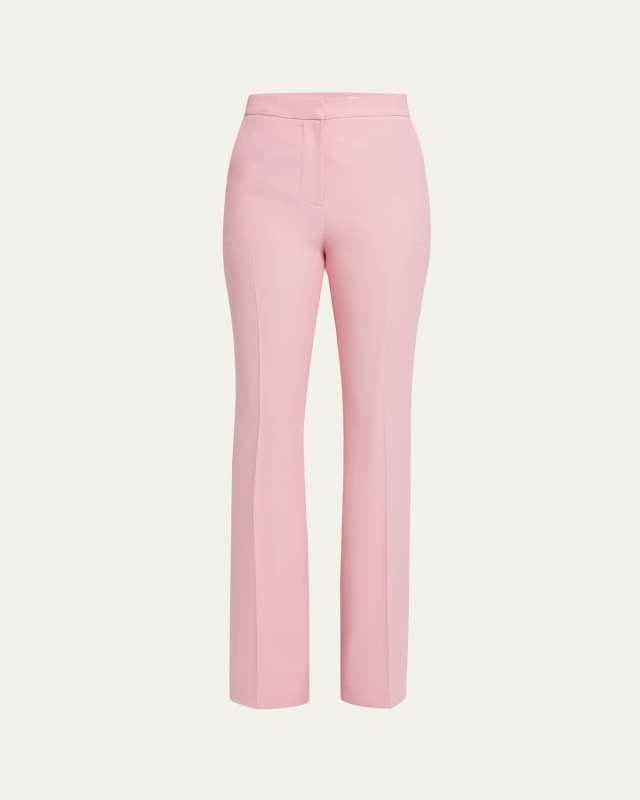 Straight Leg Crepe Trousers