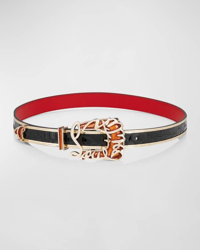 Giddy Belt in Embossed Leather