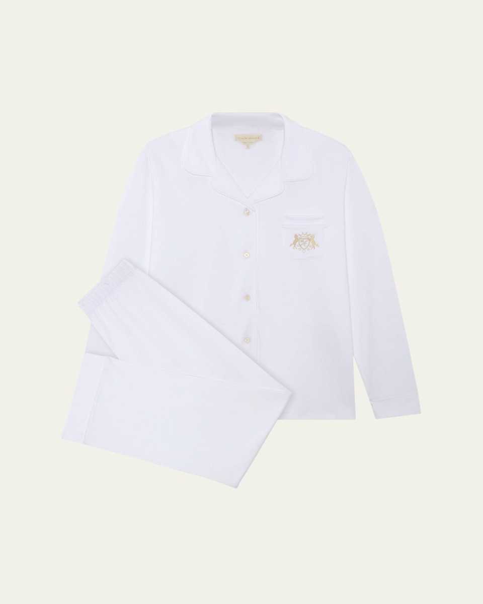 Girl's Crest Pima Cotton Pajamas, Size 2-10