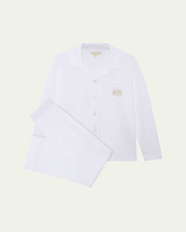 Girl's Crest Pima Cotton Pajamas, Size 2-10