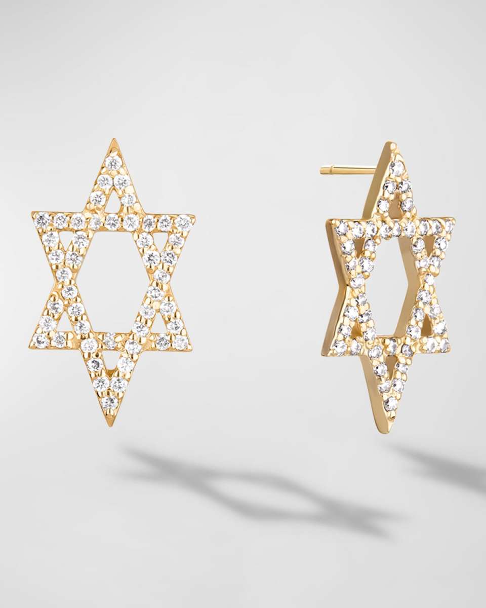 Flawless Star of David Stud Earrings