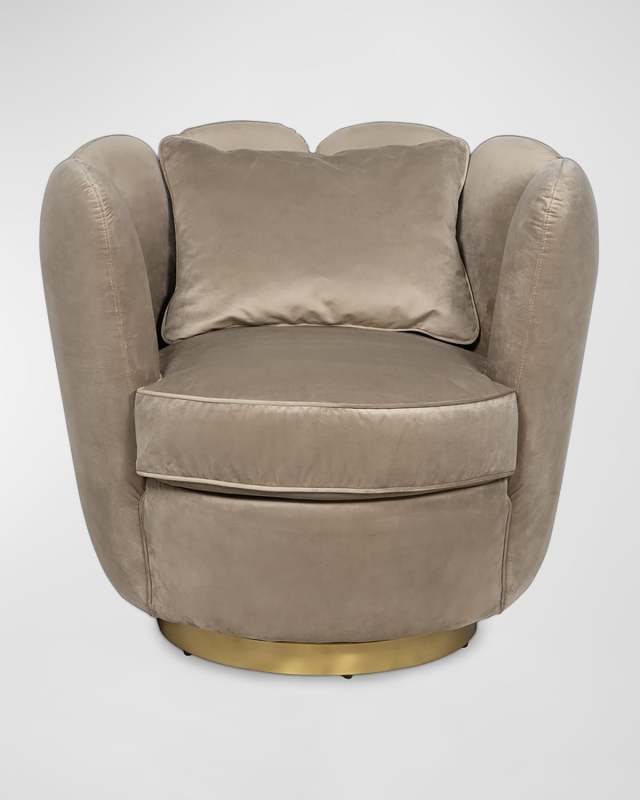 Cosmo Velvet Swivel Chair