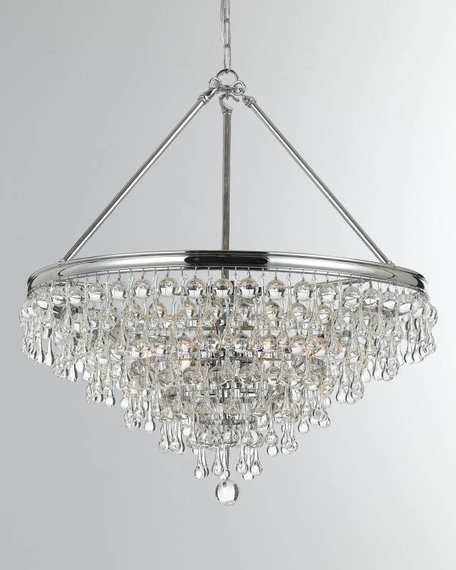 Calypso 8-Light Crystal Teardrop Chandelier