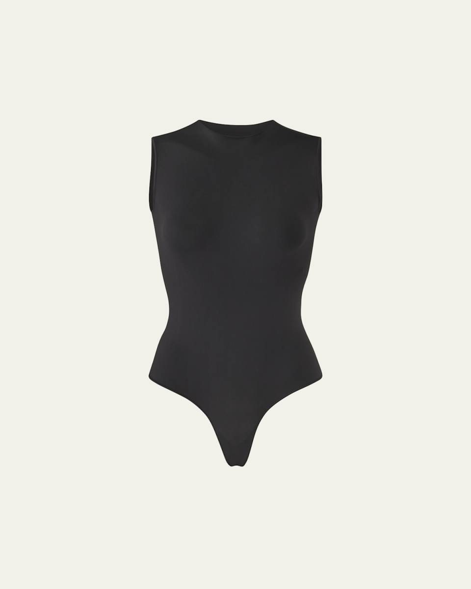 Essential Sleeveless Crewneck Thong Bodysuit