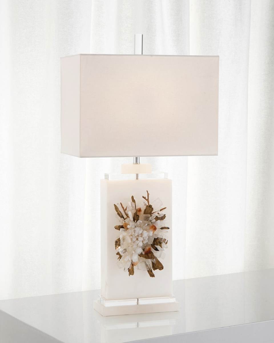 Profusion Of Crystal Alabaster Table Lamp