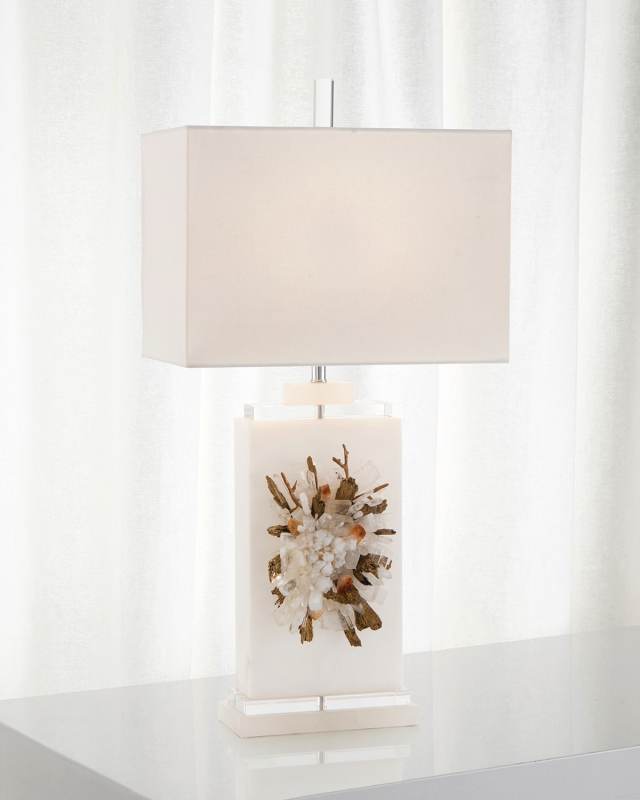 Profusion Of Crystal Alabaster Table Lamp