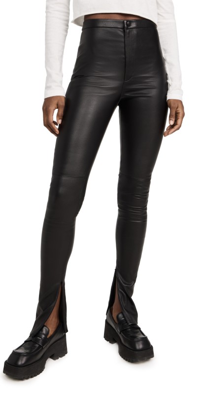 WARDROBE. NYC Leather Legging Black