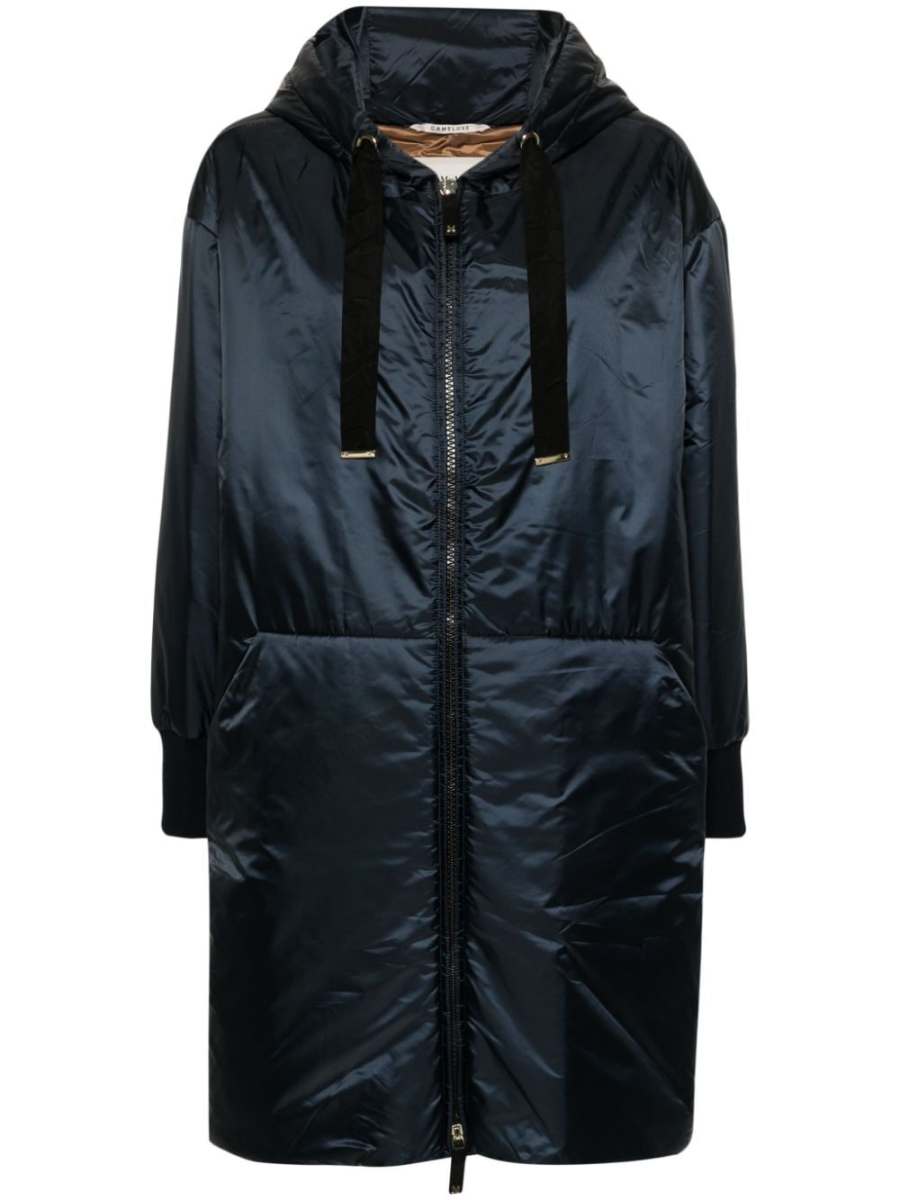 hooded zip-up coat