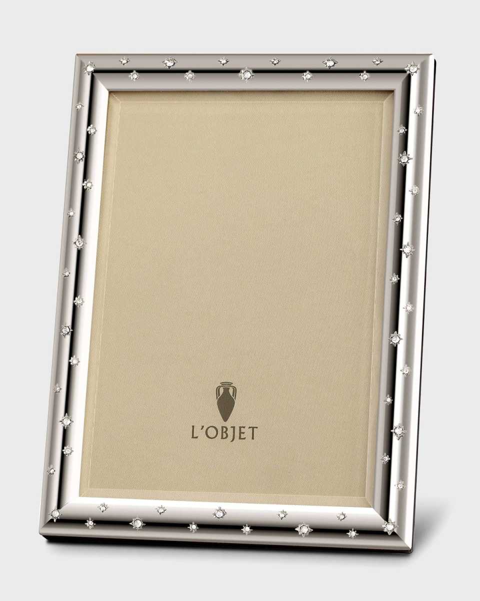 Stars Platinum Picture Frame, 4" x 6"