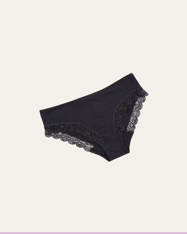 Cotton Lace High Leg Brief