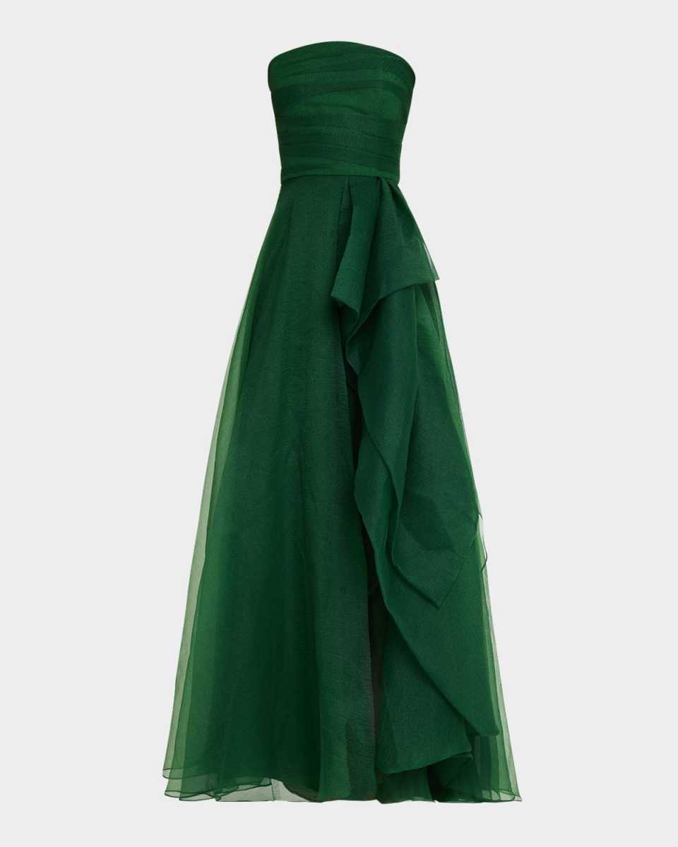 Teresa Draped Strapless Gown