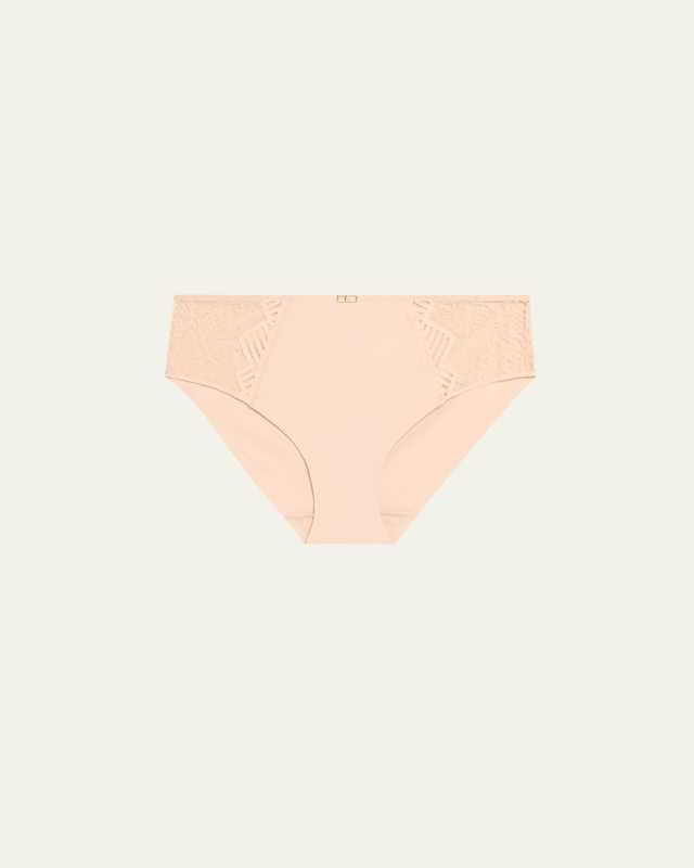 Lace-Paneled Bikini Briefs