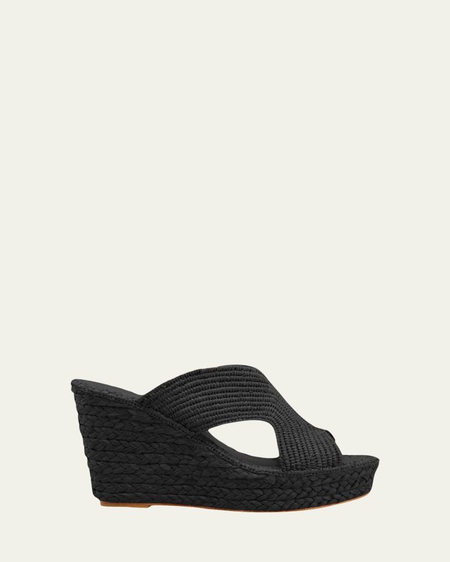 Lina Cutout Slide Wedge Sandals