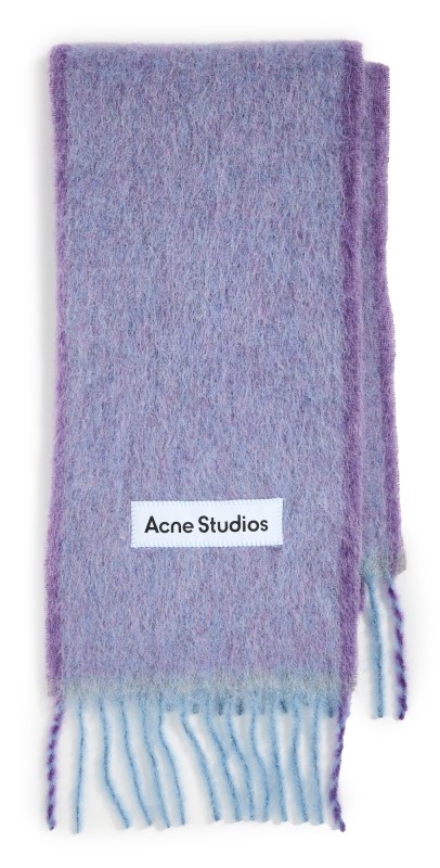 Acne Studios Wool Mohair Scarf Lavender Purpl