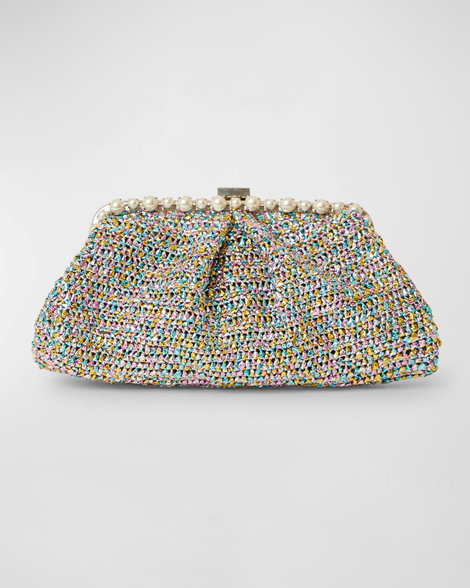 Gem Pearly Multicolor Clutch Bag
