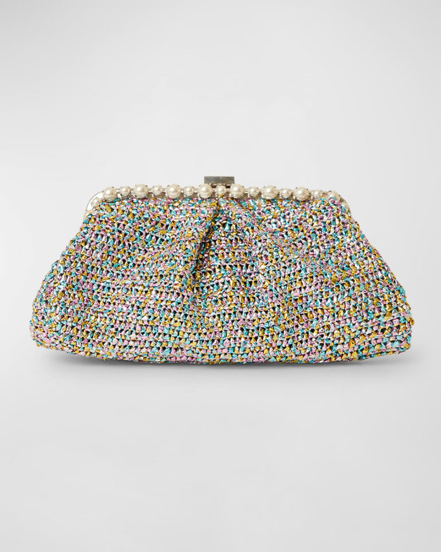 Gem Pearly Multicolor Clutch Bag