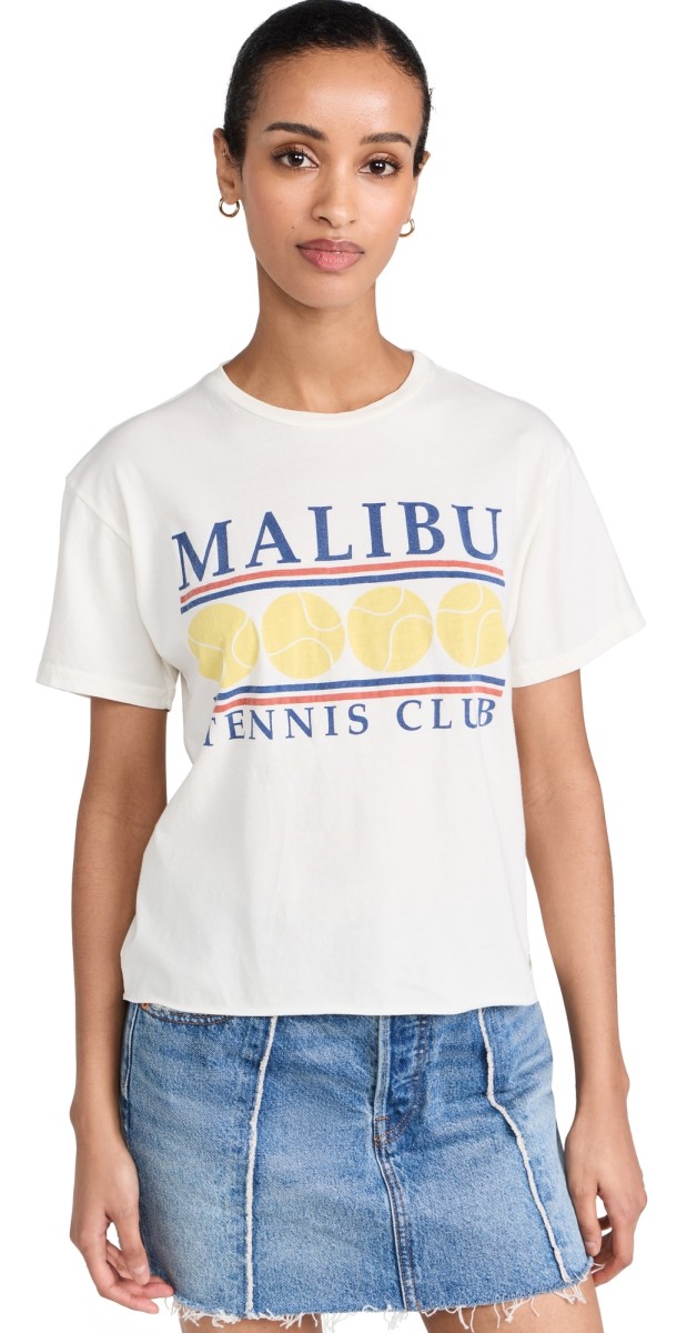 Original Retro Brand Malibu Tennis Tee Antique White